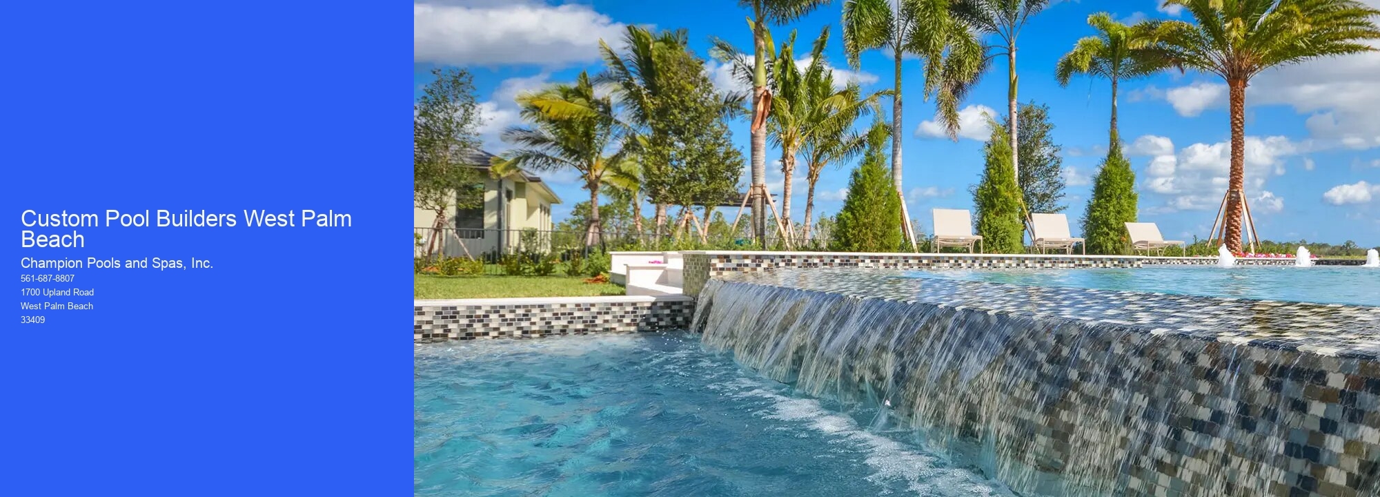 Custom Pool Builders West Palm Beach